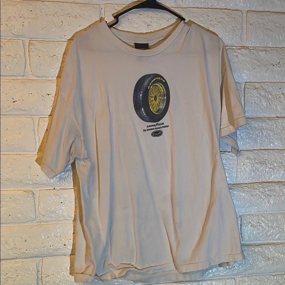 Men's White HUF Goodyear Tire Graphic T-Shirt